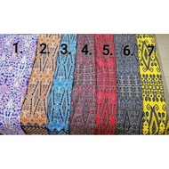 Kain Batik Sarong Corak Borneo Sarawak. RAMDOM. Motif Ukiran Ikeng Orang Ulu, Pua Kumbu Dayak. Kain 