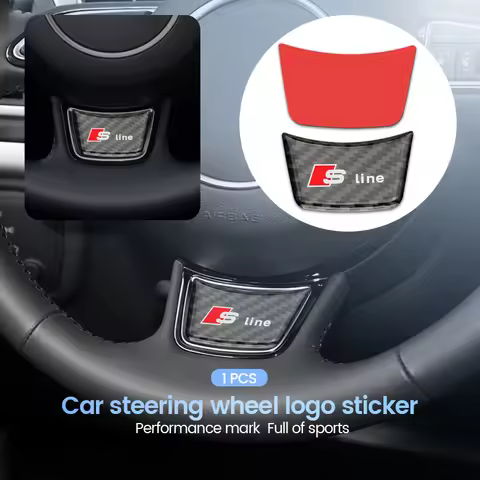 Auto Steering Wheel Sticker for Audi S Line A1 A3 A4 A6 A7 Q3 Q5 Q7 RS3 RS4 RS5 S3 S4 S5 S7 Accessor
