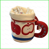 BH2 Cute Apple Pattern Plush Cup Pencil Case Student Large Capacity Pencil Holder Stationery Storage