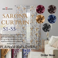 Langsir Sorona (HOOK) Ready Made Curtain / Langsir Bercorak Bunga / Langsir Rumah / Langsir Sliding 