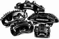 Power Stop S4728BLK Rear/Front Pair of High-Temp Black Powder Coated Calipers