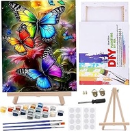 MaiMMaledy Paint by Numbers Kit for Adults Beginners with Framed Canvas Pictures Drawing Painting Ac