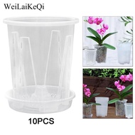 WeiLaiKeQi 10x Orchid Pots with Drainage Holes, Durability, for Health Root Growth