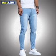OWLLADE Skinny Jeans Men in Blue Stretchable 802 C03 2T