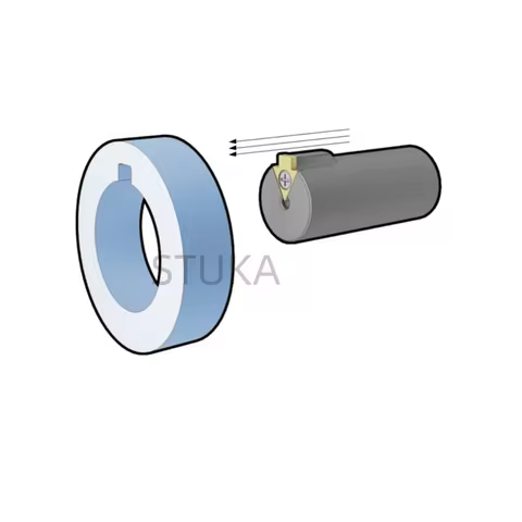 Stuka 1pcs Keyway Broaching Cutter Carbide Insert Blade for CNC Machine to cut blind internal keyway