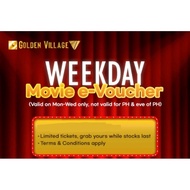 [SALE] WEEKDAY Golden Village GV Movie Tickets Evoucher Vouchers Mon-Wed Only (Valid till 31 Jul 202