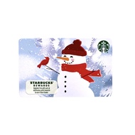 Winter Snowman Starbucks Card Holiday 2021 US Paper Card