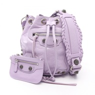 【二手】BALENCIAGA世家 (Balenciaga) Le Cagole XS 水桶包 紫色皮革 Le Cagole XS 水桶包 女款二手