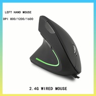 Wired Left-Handed Vertical Ergonomic Mouse 5D RGB Gaming Mouse dpi Adjustable 800-1200-1600 For Scho