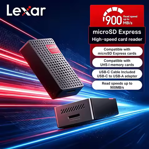 Original Lexar MicroSD Card Reader microSDXC Express Card Reader PLAY PRO USB 3.2 Type-C and Type-A 
