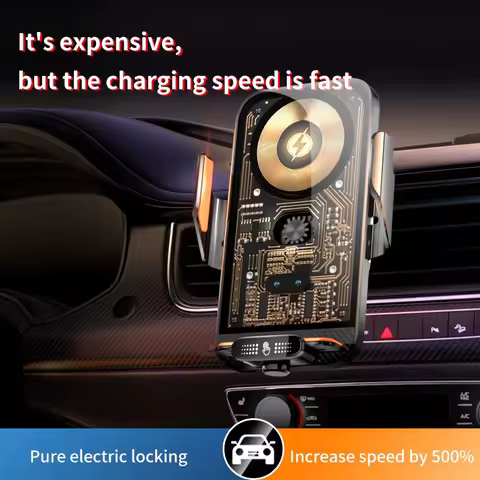 Car Phone Holder 66W Wireless Charger Mobile Phone Holder Intelligent Infrared Air Vent Clip for iPh