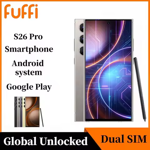 FUFFI S26 Pro Smartphone Android 12GB RAM 512GB ROM 6.8 Inch Cellphone 720x1600HD 8+20MP 4100mAh Bat