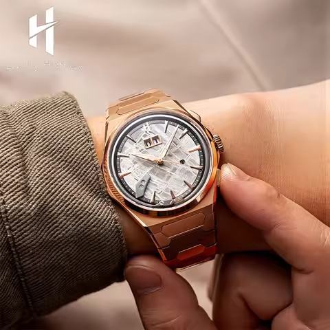 Lucky Harvey Meteorite Pattern Dial Chiming Watches Self-sounding Grade 5 Titanium Alloy Automatic M