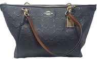 Coach AVA Leather Shopper Tote Bag Handbag (Midnight Embossed)