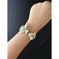 J Crew Rhinestone Flower Bracelet