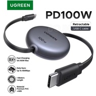 L531 UGREEN USB-C to USB-C PD Fast charging Retractable Cable 100W Max 1Meter