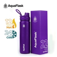 AquaFlask 22oz Amethyst Wide Mouth with Spout Lid Vacuum Insulated Drinking Water Aqua Flask