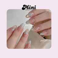 [HOẢ TỐC] NAILBOX THIẾT KẾ MẪU MẮT MÈO ÁNH VÀNG DẶM OMBRE XANH BIỂN - M092