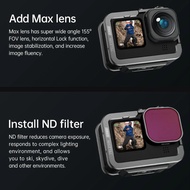 MRNSTRE TELESIN Case GoPro Hero 9/10/11/12 Aluminum Alloy Protective Housing - GP-FMS-G11-TZ