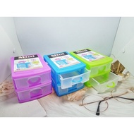 2 Small Plastic Drawer Cabinet