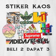 023 sticker sablon setrika kain kaos gambar distro keren - 2 gratis 1