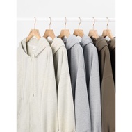 600g American Heavyweight Silver Fox Fleece Cardigan Jacket Men's Fleece Lining Thickened Solid Colo