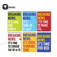Dotted Horizontal Notebook Tube Notebook ''Breaking News'' Collection 17,5x25cm 120 pages 70GSM - Me