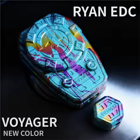 RYAN EDC VOYAGER Titanium New Color Push Slider Ratchet Fidget Spinner Fidget Toys For Adults Anxiet