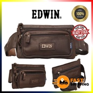 EDWIN ORIGINAL COW LEATHER WAIST POUCH BAG BEG LELAKI KULIT ORIGINAL LEMBU ASLI BEG PINGGANG BRANDED