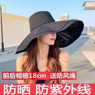 YQSummer Sun Hat Children18cm Oversized Vinyl Brim Uv Protection Sun Hat Folding All-Matching Bucket Hat KJHL