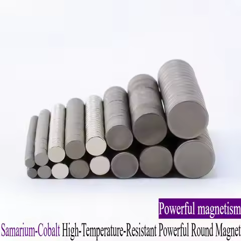 50pcs/lot Samarium-cobalt high-temperature resistant powerful circular magnets, diameter 10-15mm