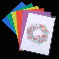 Treeling 6 Color L Shaped Folder A 4 Plastic Folder Paper Clip Folder Presentation Folder for Protec