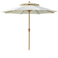 EHOME ร่มชั้นสองบังแดดสำหรับสวนกลางแจ้งขนาดเส้นผ่าศูนย์กลาง2.7เมตร