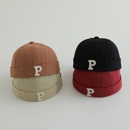 Simple Letter Kids Landlord Hat Adjustable Docker Cap