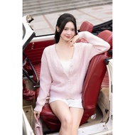 EUDORA OVERSIZED KNIT CARDIGAN IN PINK