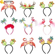 KESTRE Hawaiian Party Headband, Coconut Tree Flamingo Party Props Hairband, Funny Headwear Hairband 