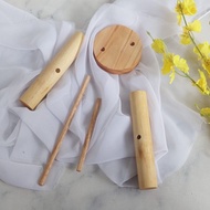 Trio Circle, Duo Circle and Solo Rectangle Removable Wooden Pole