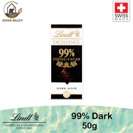 Lindt EXCELLENCE 99% Cocoa Dark Chocolate Bar 50g (Swiss Made)