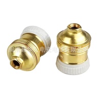Tyk 8. E27 E14 Ceramic Copper-Plated Lamp Holder Lamp Holder Metal Shell Lamp Holder Lamp Holder Lam