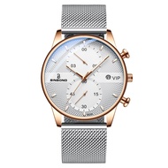 {Miracle Watch Store} นาฬิกาปฏิทินกันน้ำ Ultra Thin Watch Automatic Concept Watch 2021 New Handsome Boy Business Man Watch Trend Quartz Watch