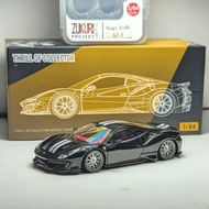 TOC Ferrari 488 Pista Black Thrill Of Collector 1:64 Includes Rims Volk GT-F Zailani Project - Minis