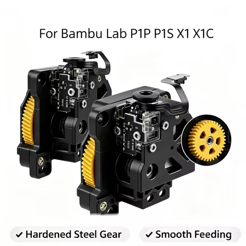 New Upgraded Hardened Steel Extruder Gear Unit Replacement For Bambu Lab P1P P1S X1 X1C Series 3D Pr