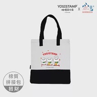 【雨之情】YOSISTAMP呦嘻百分百 環保棉質包 拼接文青包_招財