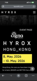 HYROX Hong Kong Event 收票