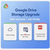 Google Drive Storage + Gmail + Photos UPGRADE OWN EMAIL Join Family Google Drive Cloud Storage Plan 