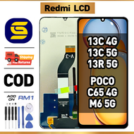 LCD Redmi 13C 4G/ 13C 5G/ 13R 5G/ poco C65 4G/ M6 5G Compatible For Glass Original Touch Screen Digi