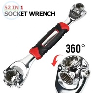 Socket Wrench Set 52 in 1 with 8mm to 19mm Socket Sizes and Rotating Bone Design【Chevrolet】