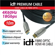 IDT HDMI 2.0 Fiber Optic Cable Premium High Speed Active Optic Cable (10M/ 15M/ 20M/ 25M/ 30M/ 40M)