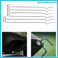 [BuymorefunMY] Lightweight Steel Awning Rods Tent Pole Repair Kit Hooks for Outdoor Awnings for Roof