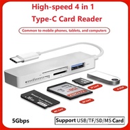 4 in 1 Card Reader for Sony Memory Stick Pro Duo Micro/i-OS 26 18 17 16 15 14 13/USB/Type-C To MS SD
